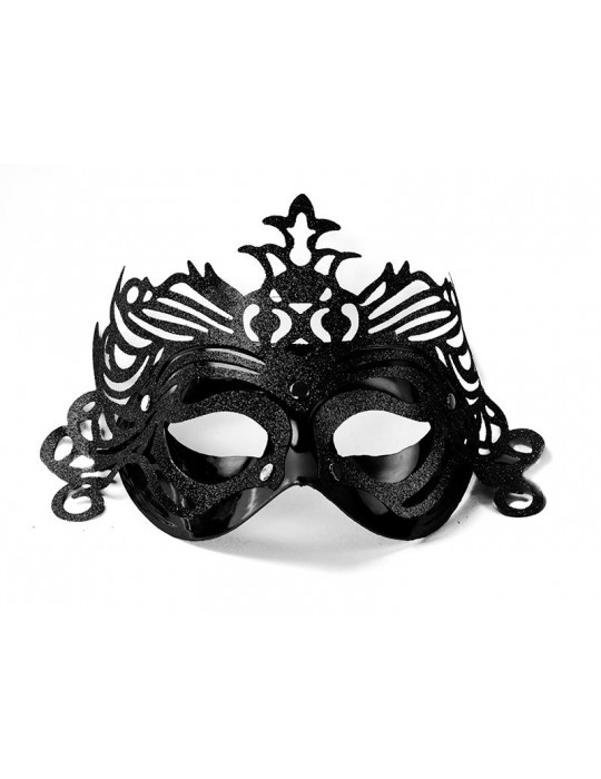 Maska Party z ornamentem, czarny, 1szt.