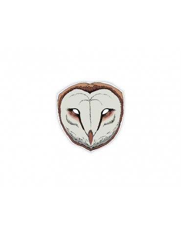 Maska Sowa Płomykówka 22 x 23cm, 1szt.