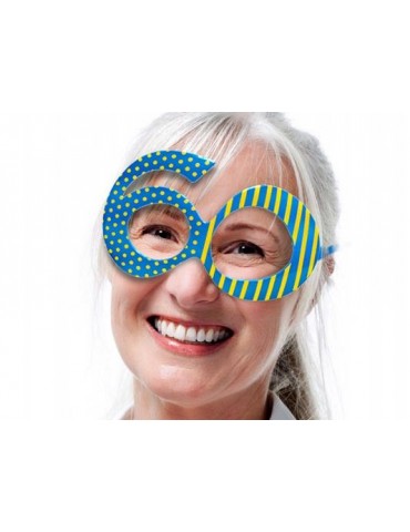 Okulary 60, niebieski, 1szt.