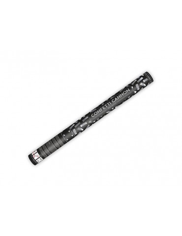 Tuba z konfetti, srebrny, 60cm, 1szt.