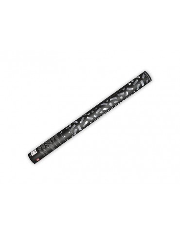 Tuba z konfetti, srebrny, 60cm, 1szt.