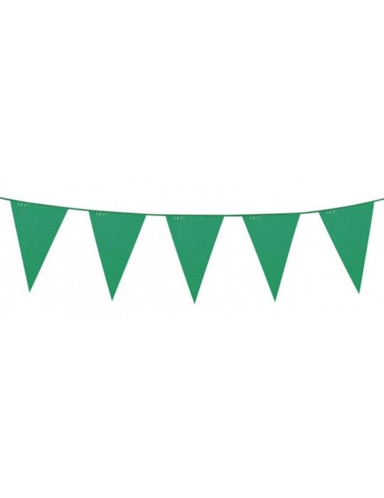Girlanda flagi trójkąt zielona 10m 74784
