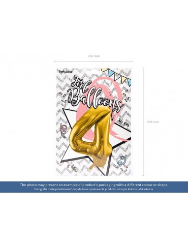 Balon foliowy Cyfra ""5"", 86cm, srebrny