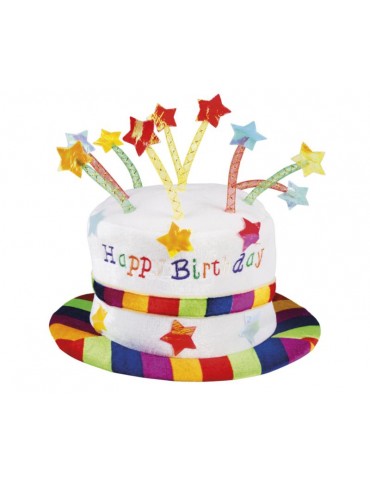 Tęczowy Cylinder "HAPPY BIRTHDAY" 00932