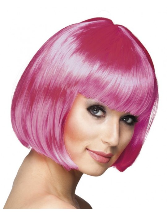 Peruka Krótka Super RÓŻOWA 85889