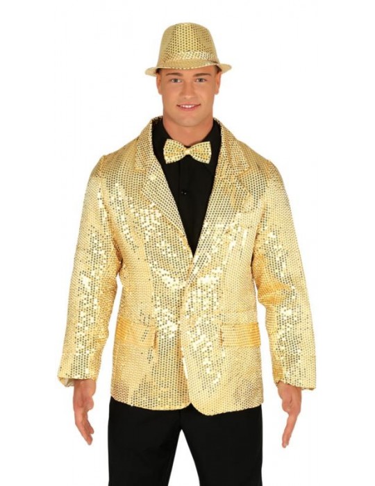 Ad Marynarka z cekinami złota L 88196