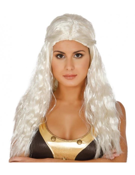 Peruka biała długa 4992BZ
