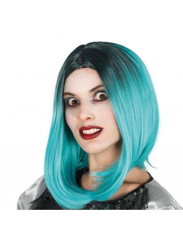 Peruka czarno - zielona 4028BZ