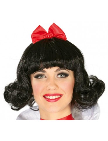 Peruka Królewna Śnieżka 4847BZ czarna z grzywką