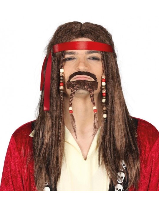 Peruka piracka +wąsy i broda 4045BZ