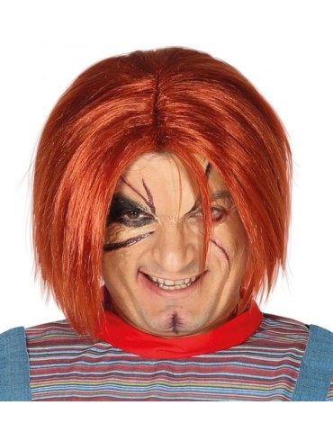 Peruka Lalka Zabójca Halloween 4390BZ Ruda Miedziana Laleczka