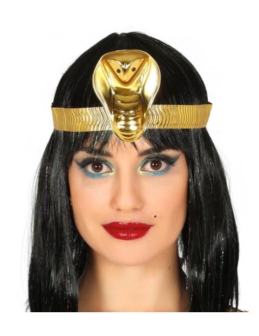 Opaska Egipcjanka Kleopatra 13759BZ Diadem Nefretete złota z wężem