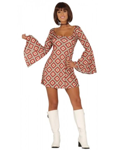 Ad Strój Sukienka Lata 70te 88618BZ M Disco Fever Mini