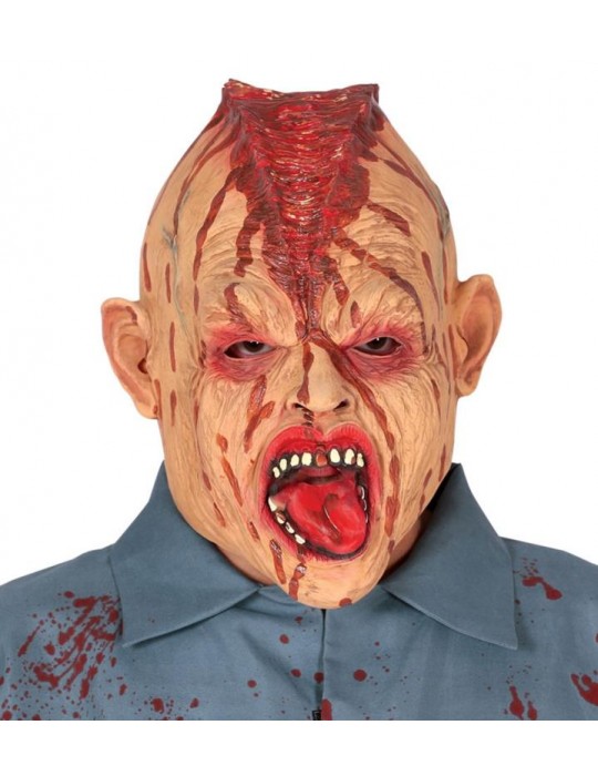 Maska czaszka rozłupana latex 2864BZ