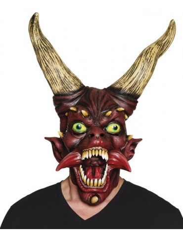 Maska diabeł piekieł z rogami 97559