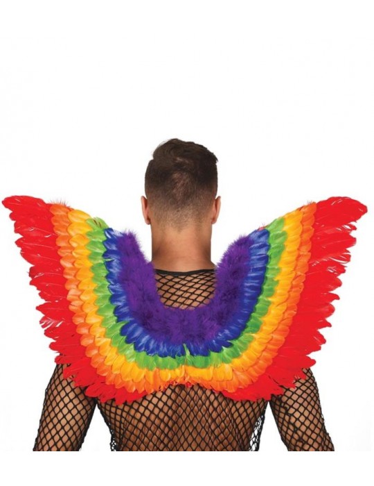 Skrzydła tęczowy anioł LGBT 17300BZ 80x50 cm