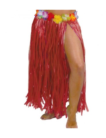 Spódnica Hawajska długa czerwona 17641BZ 75 cm
