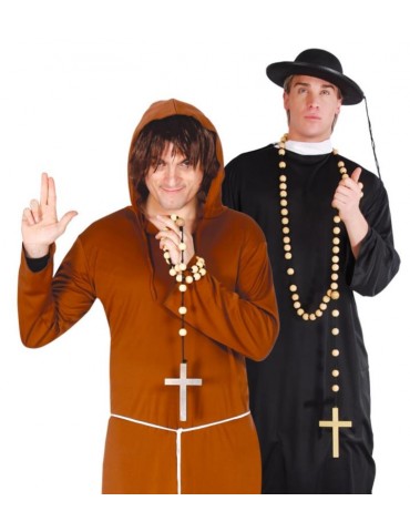 Różaniec Zakonnica Ksiądz 75 cm 18081BZ