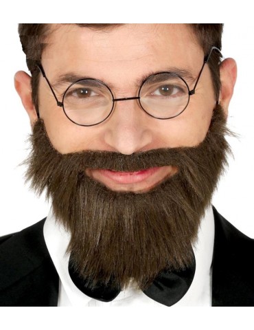 Broda z wąsami elegancka brąz 11961BZ dziadek gentelman Józef