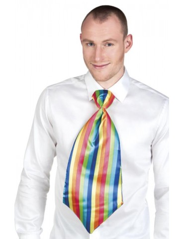 Krawat Klauna XL w paski 50x22cm 55501
