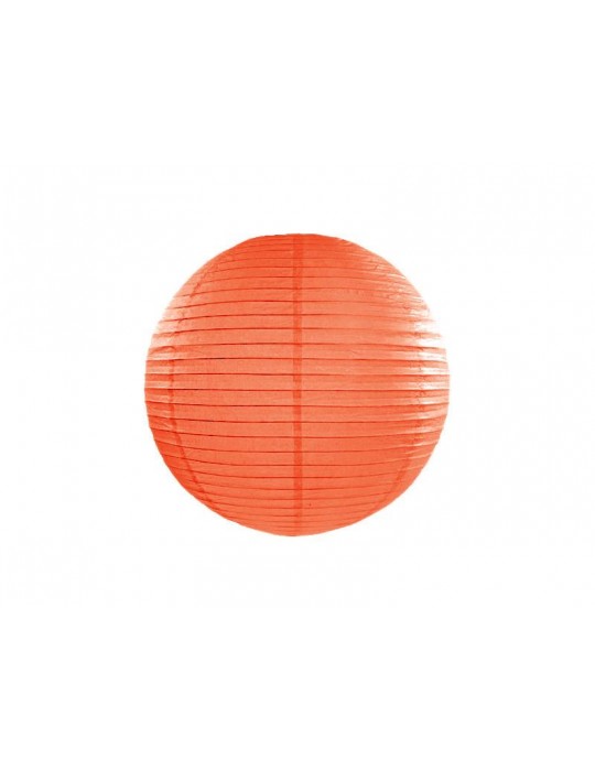 Lampion papierowy, pomarańczowy, 25cm, 1 szt.