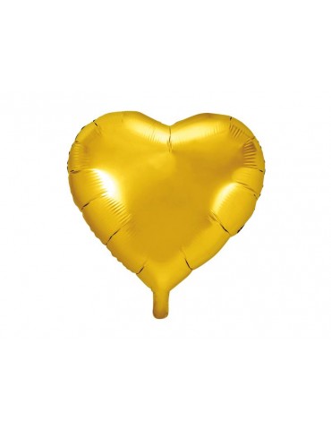 Balon foliowy Serce, 45cm, złoty