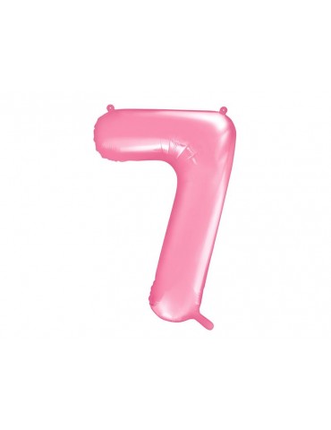 Balon foliowy Cyfra ""7"", 86cm, różowy