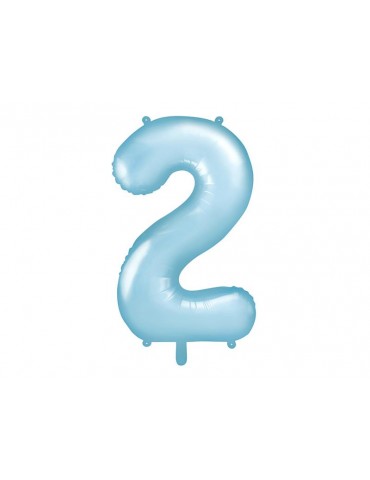 Balon foliowy Cyfra ""2"", 86cm, jasny n iebieski