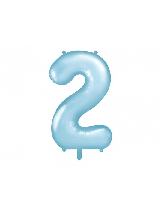 Balon foliowy Cyfra ""2"", 86cm, jasny n iebieski