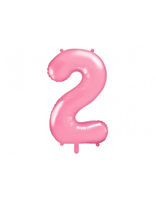 Balon foliowy Cyfra ""2"", 86cm, różowy