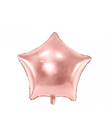 Balon foliowy Gwiazdka, 48cm, różowe zło to