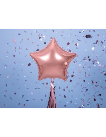 Balon foliowy Gwiazdka, 48cm, różowe zło to