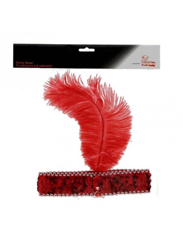 Opaska Lata XX-te CA 107 czerwona