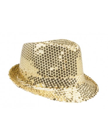 Kapelusz Cekinowy Złoty CC 253