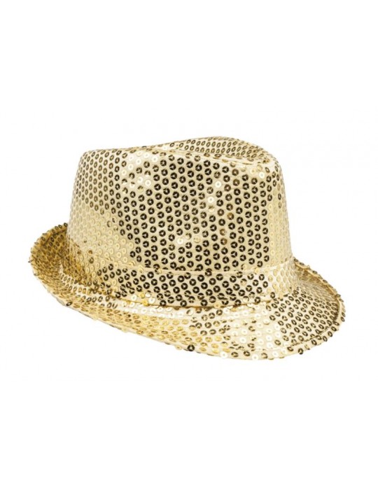 Kapelusz Cekinowy Złoty CC 253