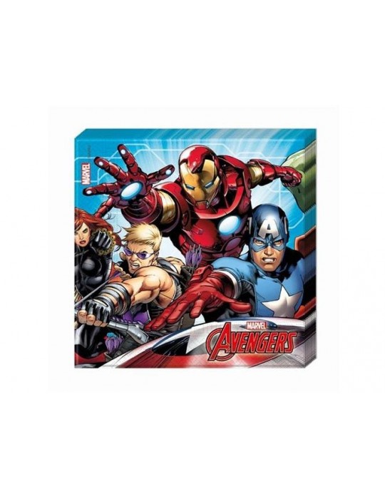 Serwetki urodzinowe Mighty Avengers - 33 cm - 20 szt.