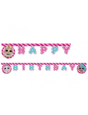 Baner Happy Birthday LOL Glitterati - 21 0 cm - 1 szt.