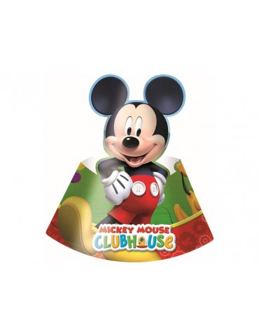 Czapeczki urodzinowe Myszka Mickey - 6 s zt.