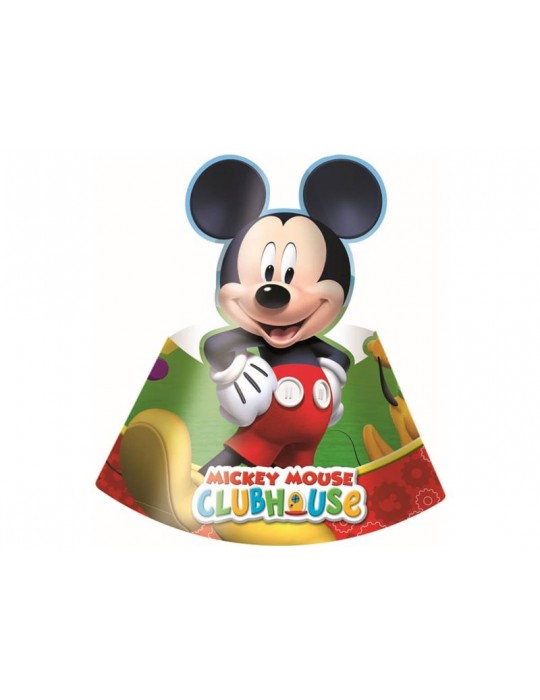 Czapeczki urodzinowe Myszka Mickey - 6 s zt.