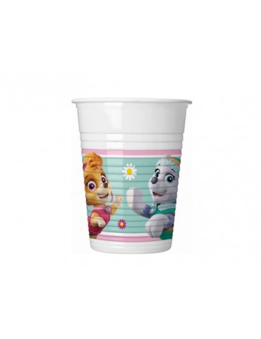 Kubeczki urodzinowe Psi Patrol Skye i Ev erest - 200 ml - 8 szt.