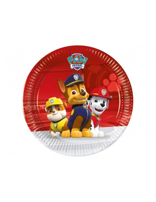 Talerzyki urodzinowe Psi Patrol - 20 cm - 8 szt.