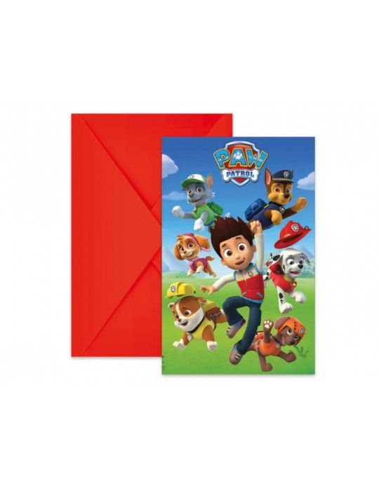 Zaproszenia urodzinowe Psi Patrol - 6 sz t.
