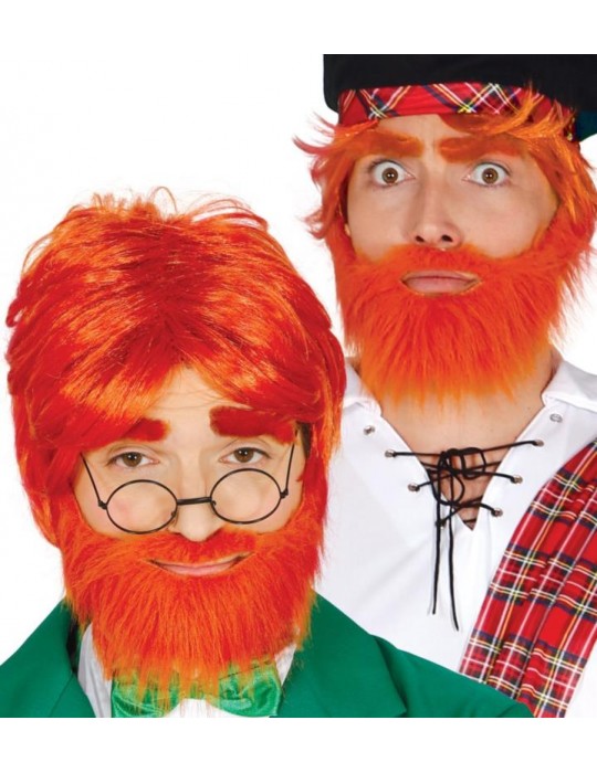 Peruka Męska Szkot Ruda z Brodą 4583 BZ