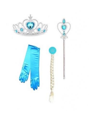 Zestaw Eliza z rękawiczkami AK019BZ Diadem + różdżka + warkocz + rękawiczki