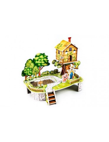 Puzzle 3d z żywą rośliną Zagroda M-006