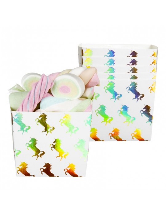 Miseczki papierowe Jednorożce 6szt 50005