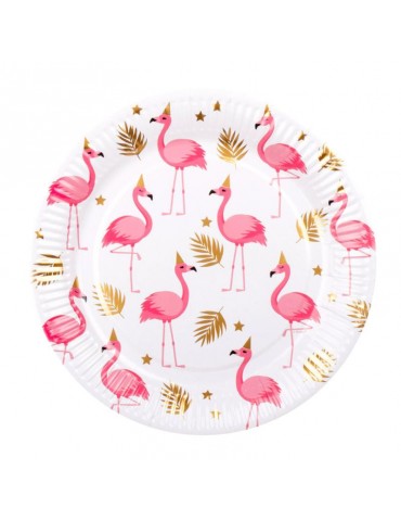 Talerzyki Flamingi hawajskie 10szt 52496