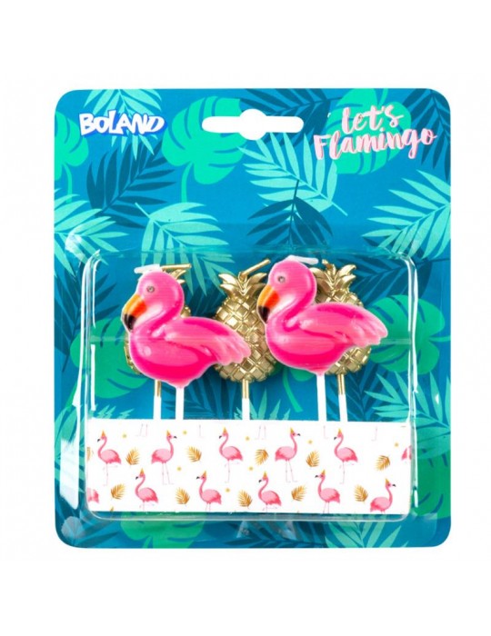 Świeczki urodzinowe Flamingi 5szt 52564