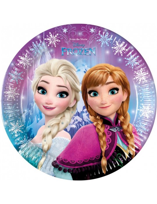 Talerzyki Urodzinowe FROZEN 87148BZ Northern Lights - Kraina Lodu 8 szt.