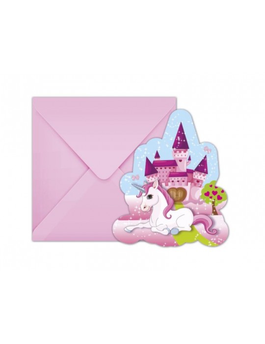 Zaproszenia urodzinowe JEDNOROŻEC 85675 - 6 szt. BZ